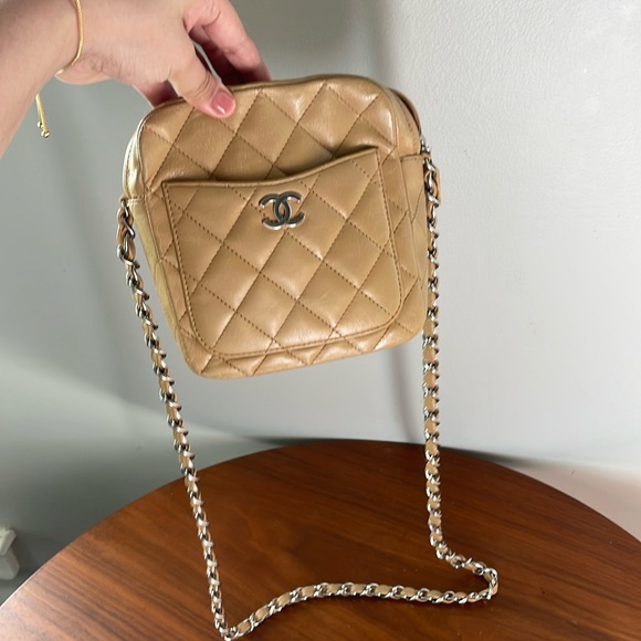 CHANEL Handbags - VINTAGE- CHANEL Lambskin Camera Bag